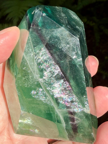 Gorgeous Fluorite Freeform with Rainbows - Morganna’s Treasures