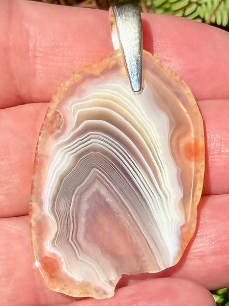 Botswana Agate Slice Pendant