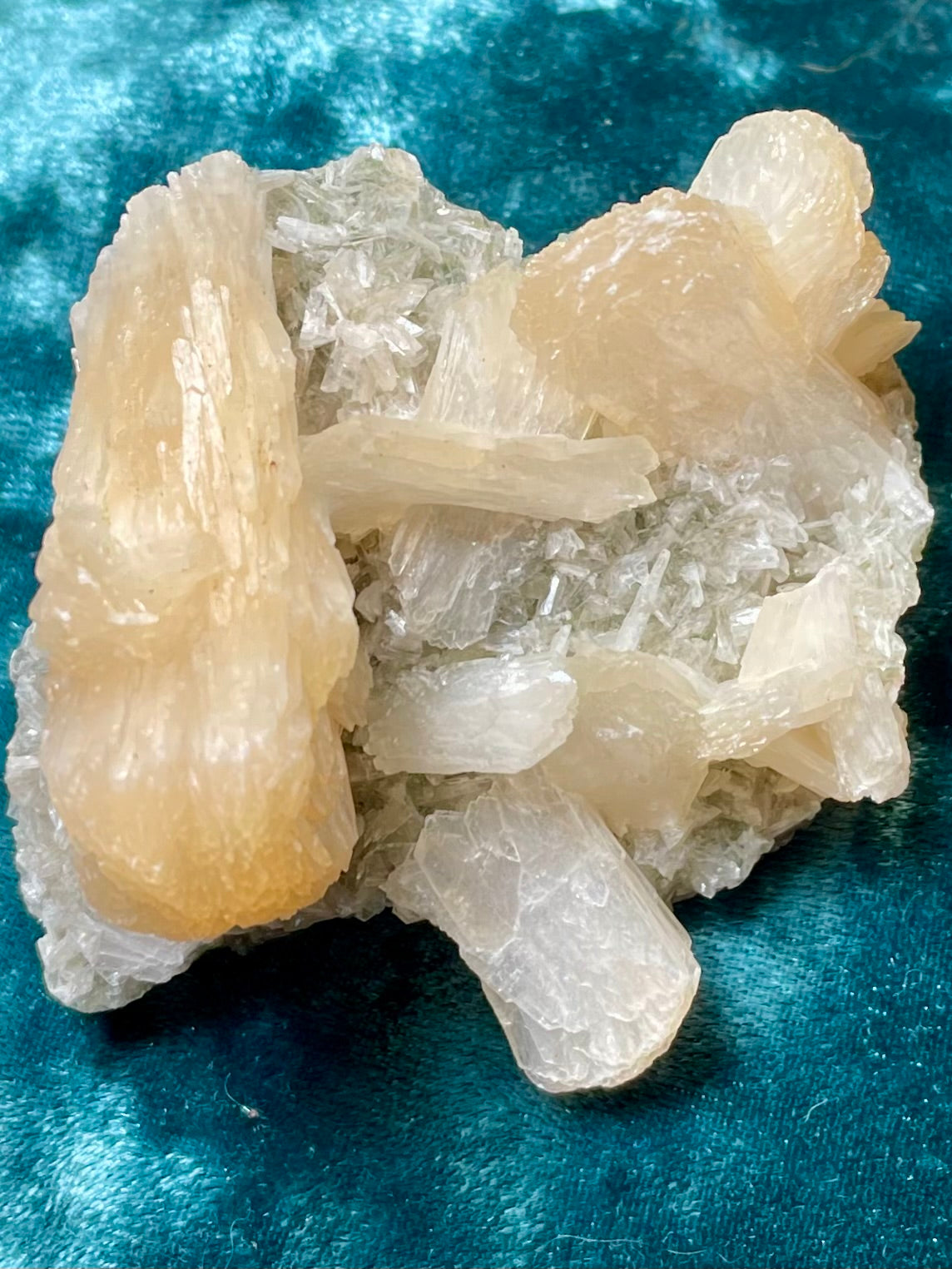 Stilbite with Heulandite Crystal Cluster - Morganna’s Treasures