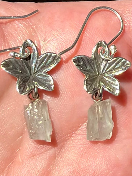 Prehnite Flower Earrings - Morganna’s Treasures
