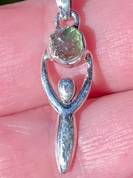 Green Apatite Goddess Pendant