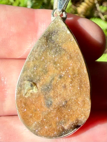 Chrome Chalcedony Druzy Pendant