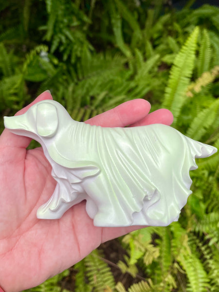 Glow in the Dark Resin Ghost Dog - Morganna’s Treasures