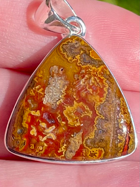 Red Seam Agate Pendant - Morganna’s Treasures