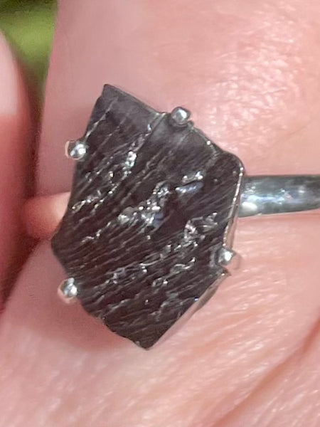 Rough Russian Shungite Ring Size 8 - Morganna’s Treasures 