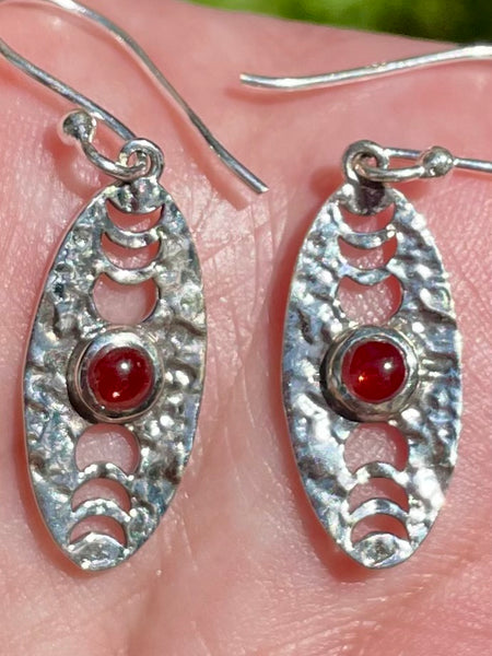 Garnet Moon Phase Earrings - Morganna’s Treasures 