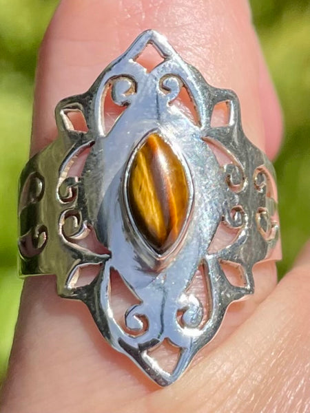 Beautiful Tigers Eye Ring Size 7 - Morganna’s Treasures 