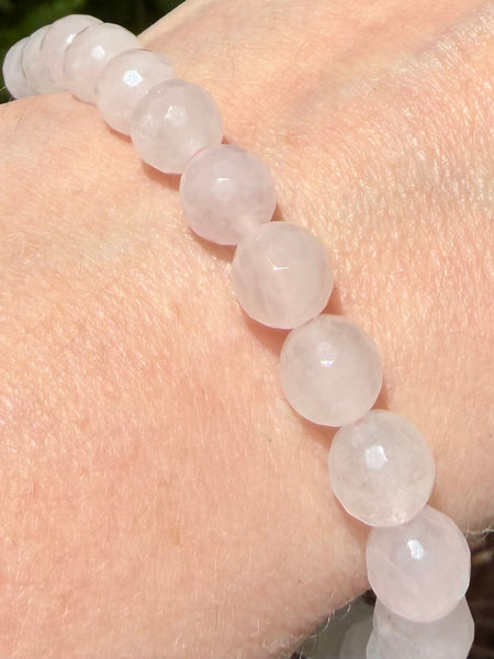 Adjustable Faceted Rose Quartz Bracelet - Morganna’s Treasures