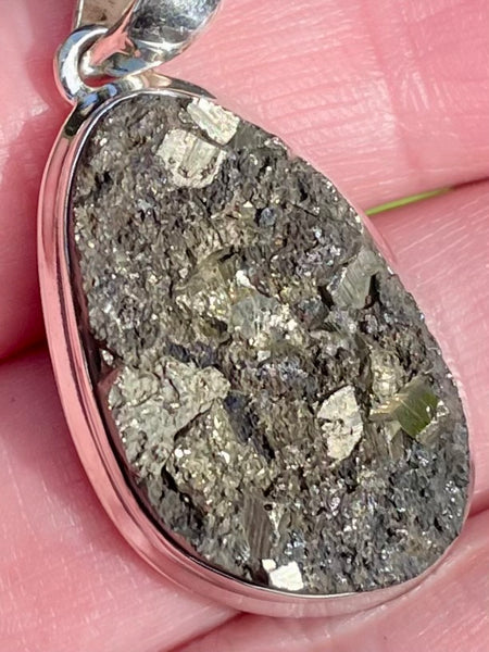 Pyrite in Basalt Pendant