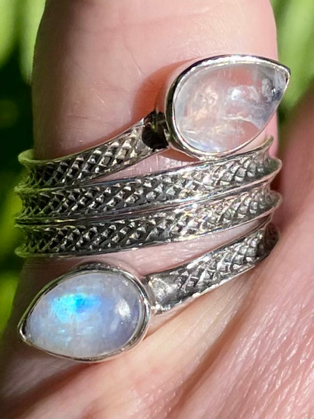 Rainbow Moonstone Ring Size 7 - Morganna’s Treasures 