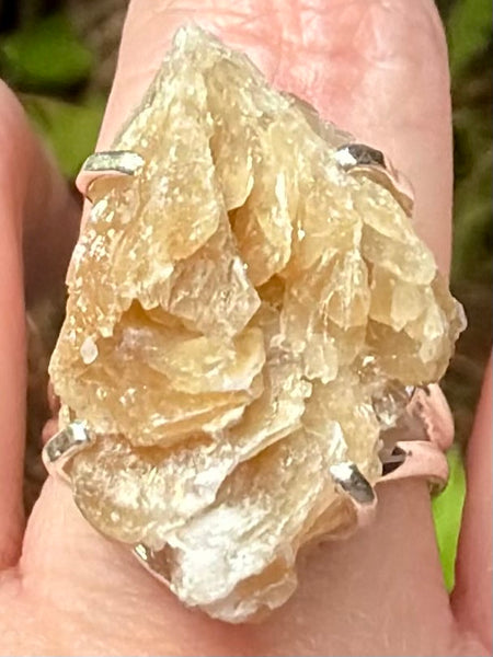 Barite with Cerussite Cluster Ring Size 9.5 - Morganna’s Treasures