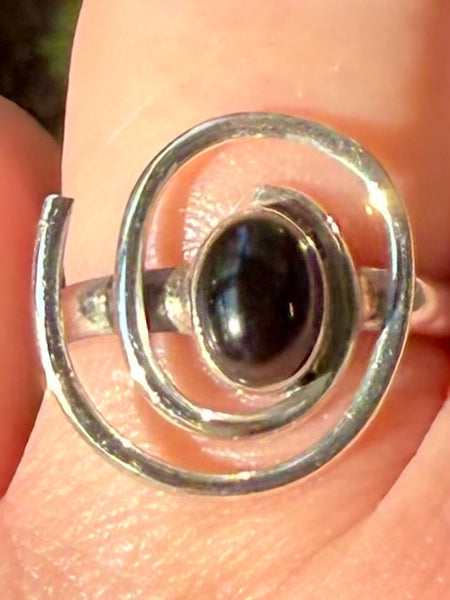 Black Onyx Ring Size 7.5 - Morganna’s Treasures