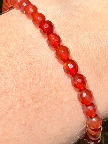 Adjustable Faceted Carnelian Bracelet - Morganna’s Treasures