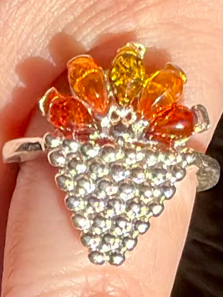 Baltic Amber Ring Size 6