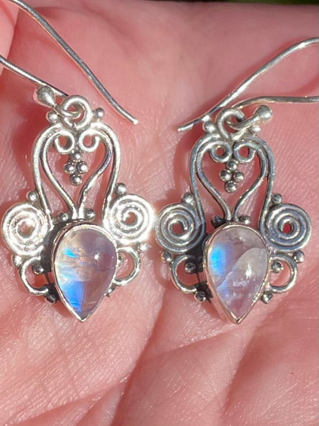 Rainbow Moonstone Earrings