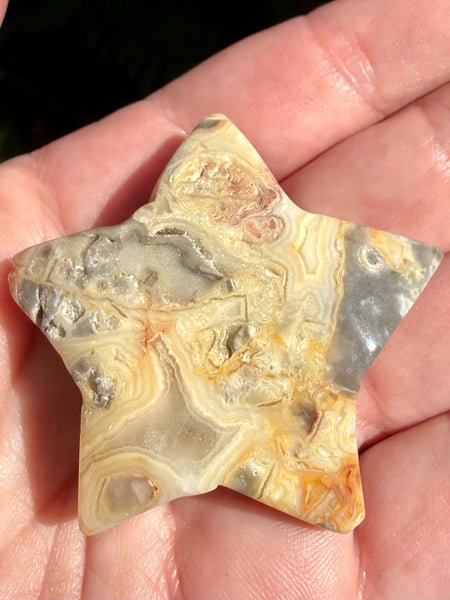 Crazy Lace Agate Druzy Star