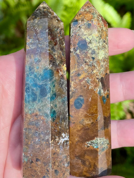 Rare Yellow Jasper and Blue Apatite Healing Wand - Medium - Morganna’s Treasures