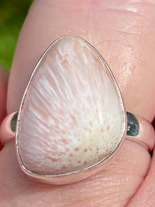 Orange Scolecite Ring Size 7.5 - Morganna’s Treasures 