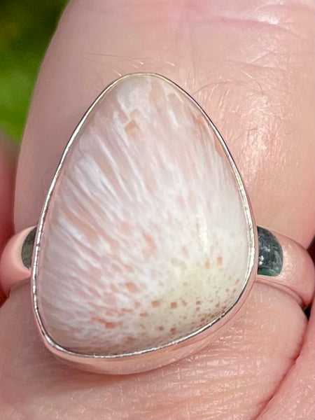 Orange Scolecite Ring Size 7.5 - Morganna’s Treasures 