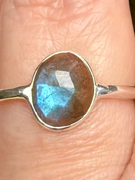 Faceted Labradorite Ring Size 8 - Morganna’s Treasures