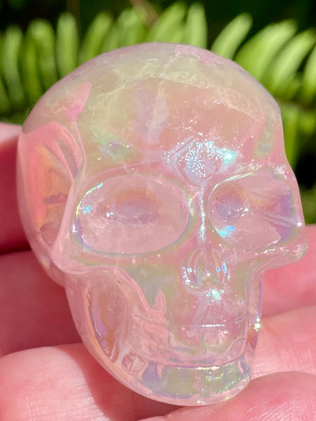 Pink Angel Aura Quartz Skull - Morganna’s Treasures 