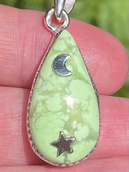 Moon & Star Variscite Pendant - Morganna’s Treasures 