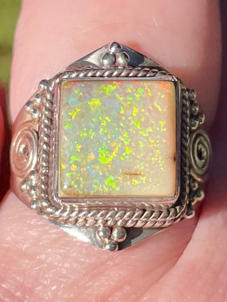 Sterling Opal Ring Size 7.5 - Morganna’s Treasures