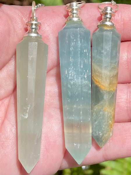 Lemurian Blue Calcite Pendulum - Morganna’s Treasures