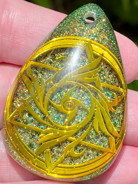 Star of David Aquamarine, Moonstone, Blue Apatite, Peruvian Chrysocolla, Aluminum & Quartz Orgonite Pendant - Morganna’s Treasures