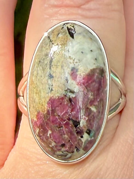 Beautiful Russian Eudialyte Ring Size 8.5