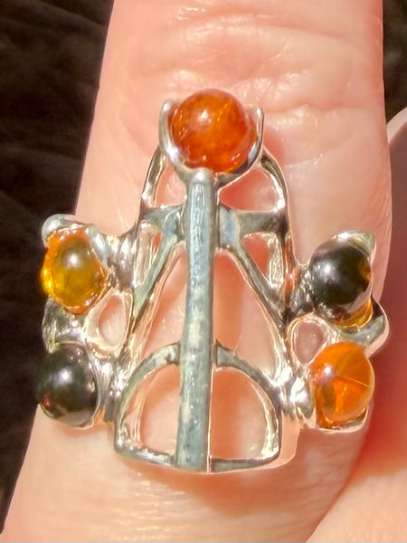 Baltic Amber Ring Size 4.5