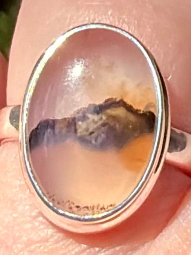 Montana Agate from the Yellowstone River Ring Size 7.5