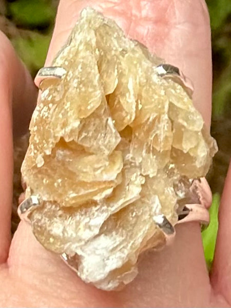 Barite with Cerussite Cluster Ring Size 9.5 - Morganna’s Treasures