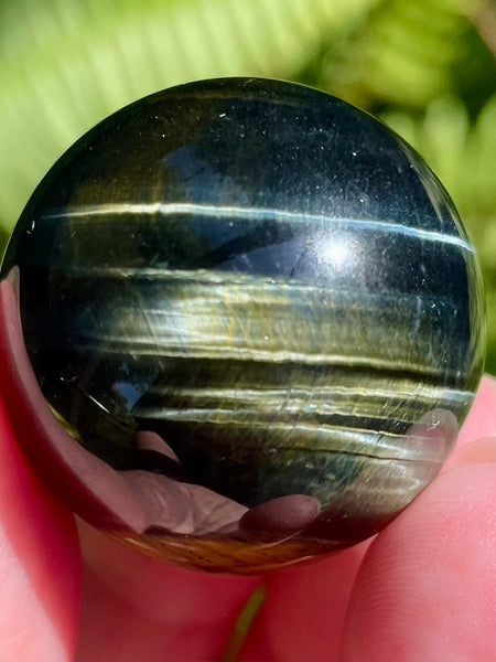 Blue Tigers Eye (Hawk’s Eye) Sphere - Morganna’s Treasures 