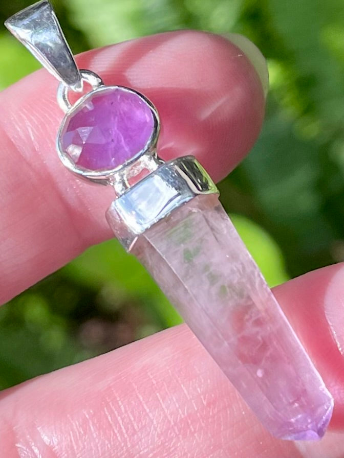 Rare Vera Cruz Amethyst and Amethyst Pendant - Morganna’s Treasures 