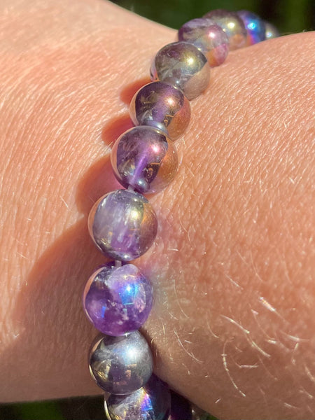 Titanium Aura Amethyst Bracelet - Morganna’s Treasures