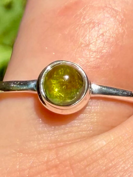 Green Tourmaline Ring Size 7.5