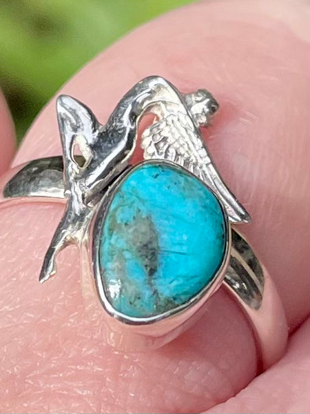 Angel Blue Mohave Turquoise Ring Size 8 - Morganna’s Treasures 