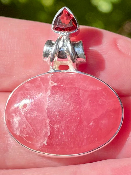 Rhodochrosite and Garnet Pendant - Morganna’s Treasures