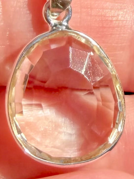 Faceted Clear Quartz Pendant