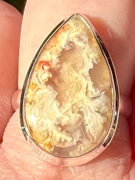 Graveyard Plume Agate Ring Size 8 - Morganna’s Treasures