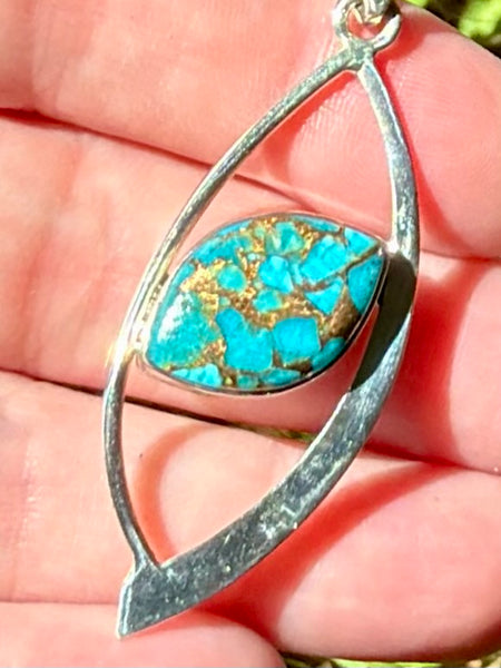 Blue Copper Turquoise Pendant