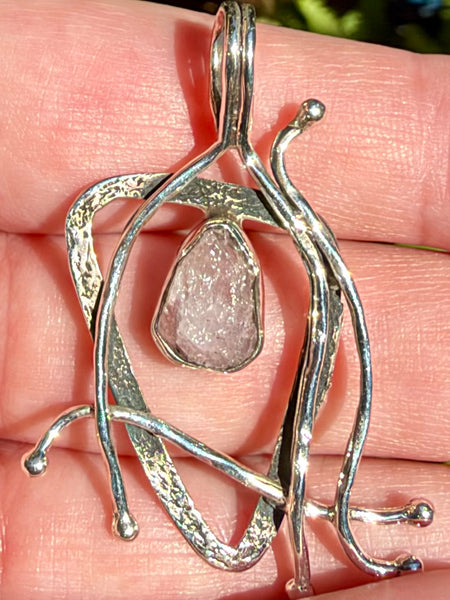Rose Quartz Abstract Pendant