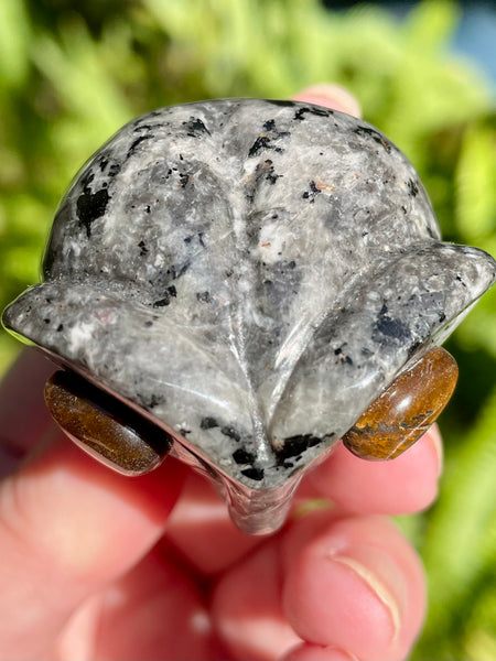 Small Yooperlite and Tigers Eye Alien - Morganna’s Treasures