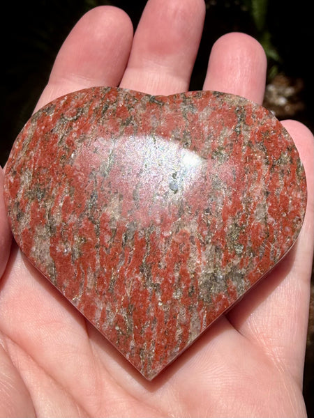 Red Jasper Carved Heart