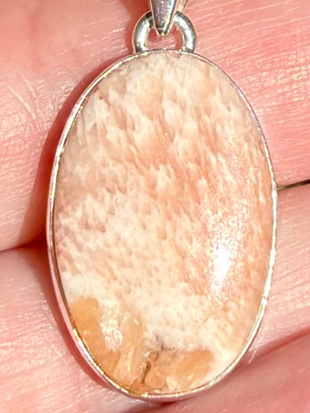 Orange Scolecite Pendant