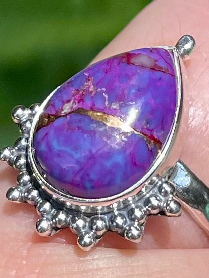 Purple Copper Turquoise Ring Size 7 - Morganna’s Treasures
