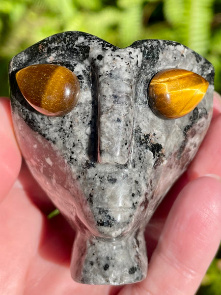 Yooperlite and Tigers Eye Alien - Morganna’s Treasures