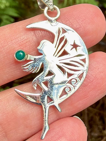 Green Onyx Fairy Pendant