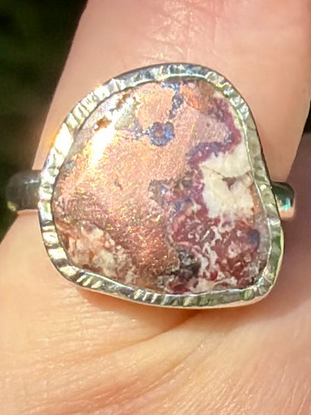 Copper in Agate Ring Size 8